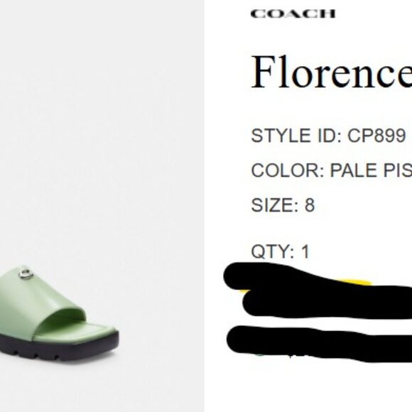 Coach Florence Pale Pistachio Lug Slide Sandals-NWT-See Invoice - Picture 6 of 6